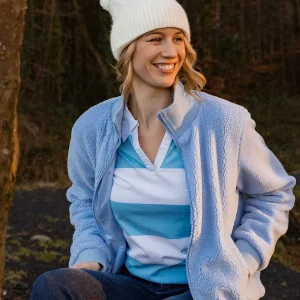 Kelly & Grace Weekend Stripped Rugby Polo Shirt In Blue*Women Tops & Blouses
