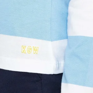 Kelly & Grace Weekend Stripped Rugby Polo Shirt In Blue*Women Tops & Blouses