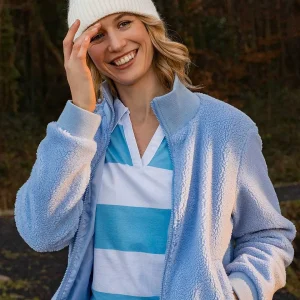 Kelly & Grace Weekend Stripped Rugby Polo Shirt In Blue*Women Tops & Blouses