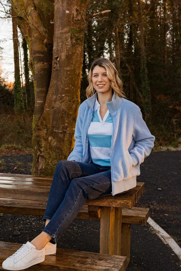 Kelly & Grace Weekend Stripped Rugby Polo Shirt In Blue*Women Tops & Blouses