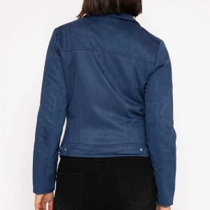 Rowen Avenue Suede Biker Jacket In Petrol*Women Coats & Jackets