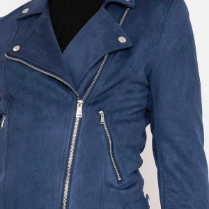 Rowen Avenue Suede Biker Jacket In Petrol*Women Coats & Jackets