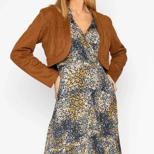 Pala D'oro Suede Bolero In Camel*Women Blazers