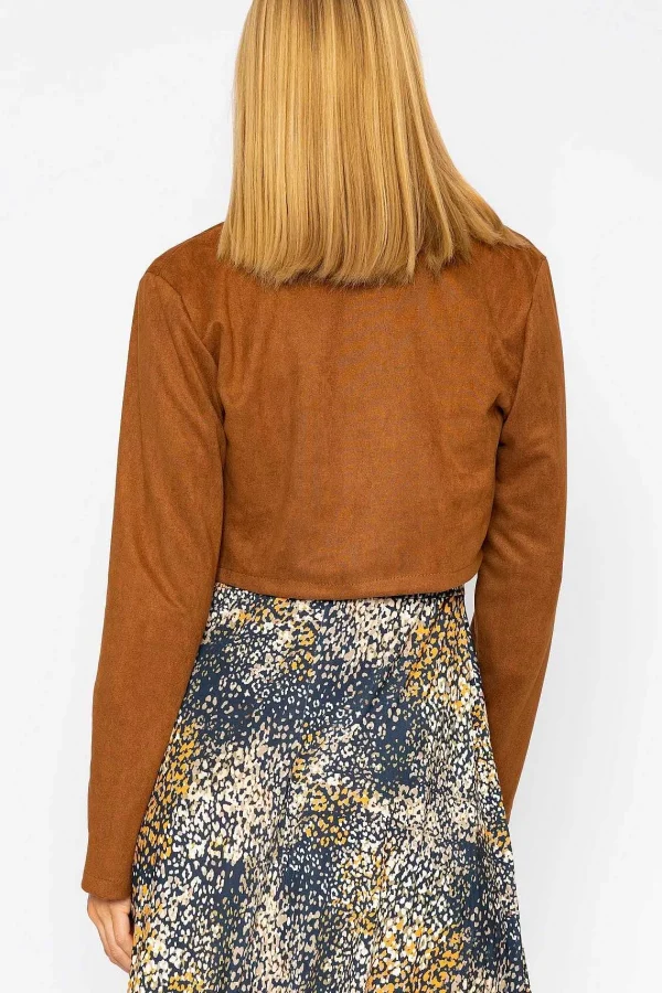 Pala D'oro Suede Bolero In Camel*Women Blazers