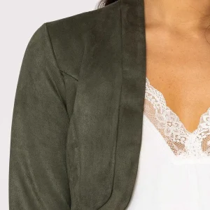 Pala D'oro Suede Bolero In Khaki*Women Blazers