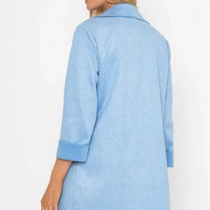 Pala D'oro 3/4 Suede Jacket In Blue*Women Coats & Jackets