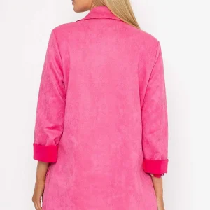 Pala D'oro 3/4 Suede Jacket In Pink*Women Coats & Jackets