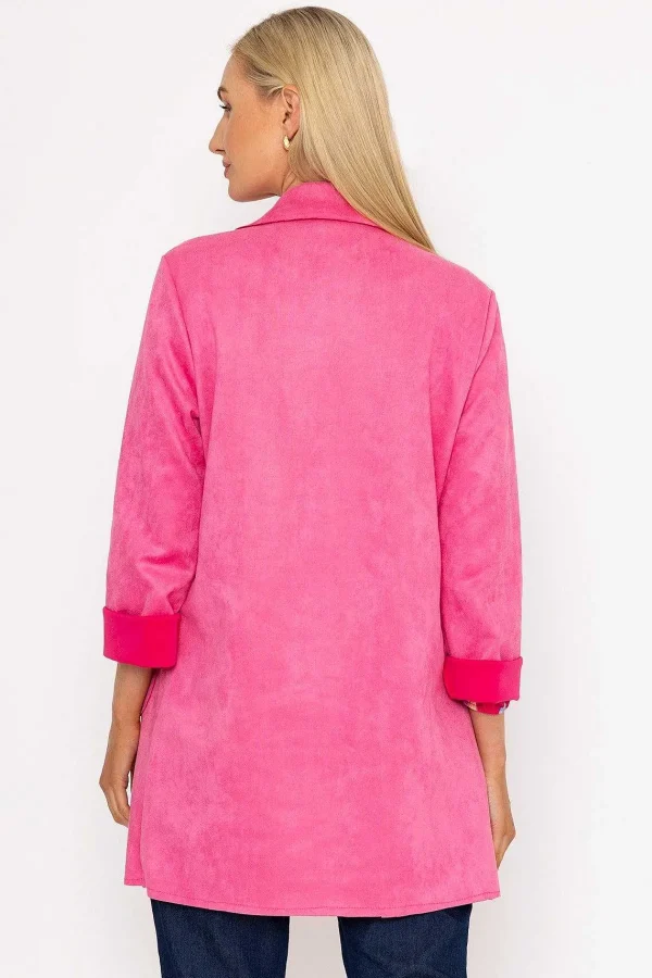 Pala D'oro 3/4 Suede Jacket In Pink*Women Coats & Jackets