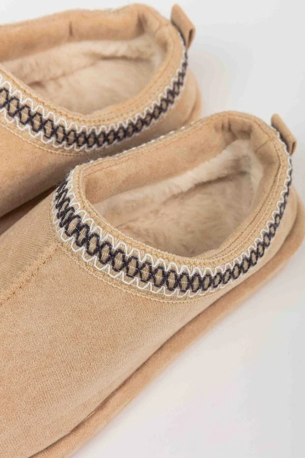 Pala D'oro Accessories Suedette Mule Slippers In Beige*Women Nightwear