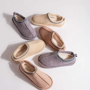 Pala D'oro Accessories Suedette Mule Slippers In Beige*Women Nightwear