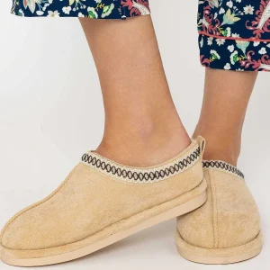 Pala D'oro Accessories Suedette Mule Slippers In Beige*Women Nightwear