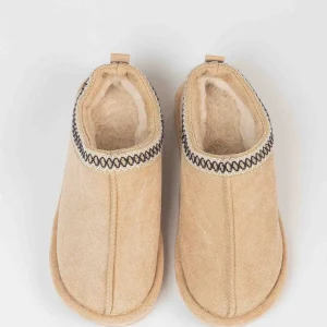 Pala D'oro Accessories Suedette Mule Slippers In Beige*Women Nightwear