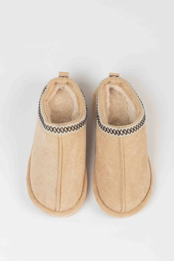 Pala D'oro Accessories Suedette Mule Slippers In Beige*Women Nightwear