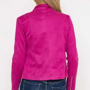 J'aime la Vie Suedette Zip Jacket In Pink*Women Coats & Jackets