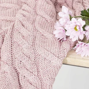 Aran Woollen Mills Super Soft Merino Throw In Pink* Throws