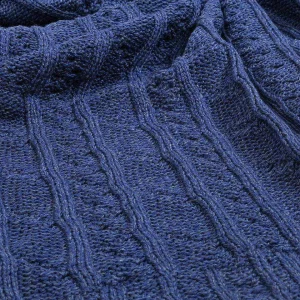 Aran Woollen Mills Super Soft Merino Throw In Blue* Throws