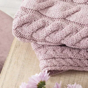 Aran Woollen Mills Super Soft Merino Throw In Pink* Throws