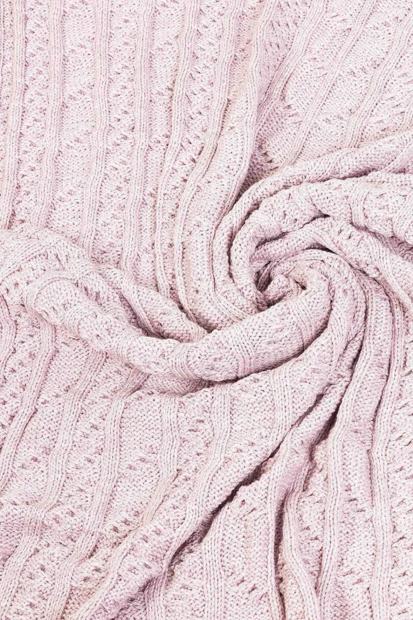 Aran Woollen Mills Super Soft Merino Throw In Pink* Throws