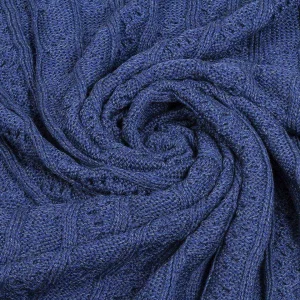 Aran Woollen Mills Super Soft Merino Throw In Blue* Throws