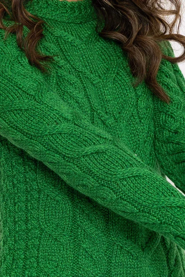 Aran Woollen Mills Super Soft Raglan Crew Sweater In Green*Women Jumpers & Cardigans