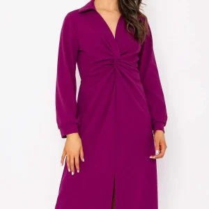 Pala D'oro Susannah Midi Dress In Magenta* Sale Dresses