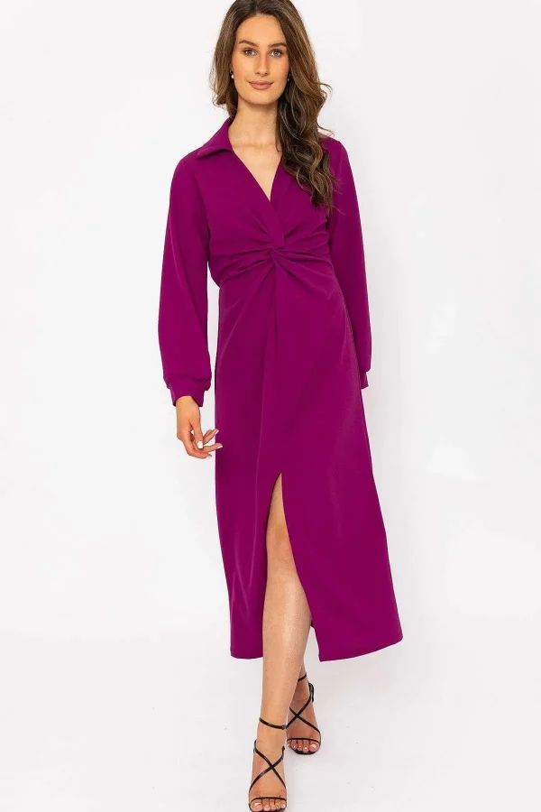 Pala D'oro Susannah Midi Dress In Magenta* Sale Dresses