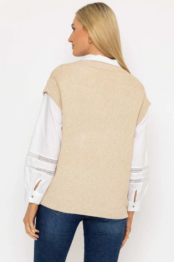 J'aime la Vie Sweater Vest In Beige*Women Jumpers & Cardigans