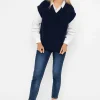 J'aime la Vie Sweater Vest In Navy*Women Jumpers & Cardigans