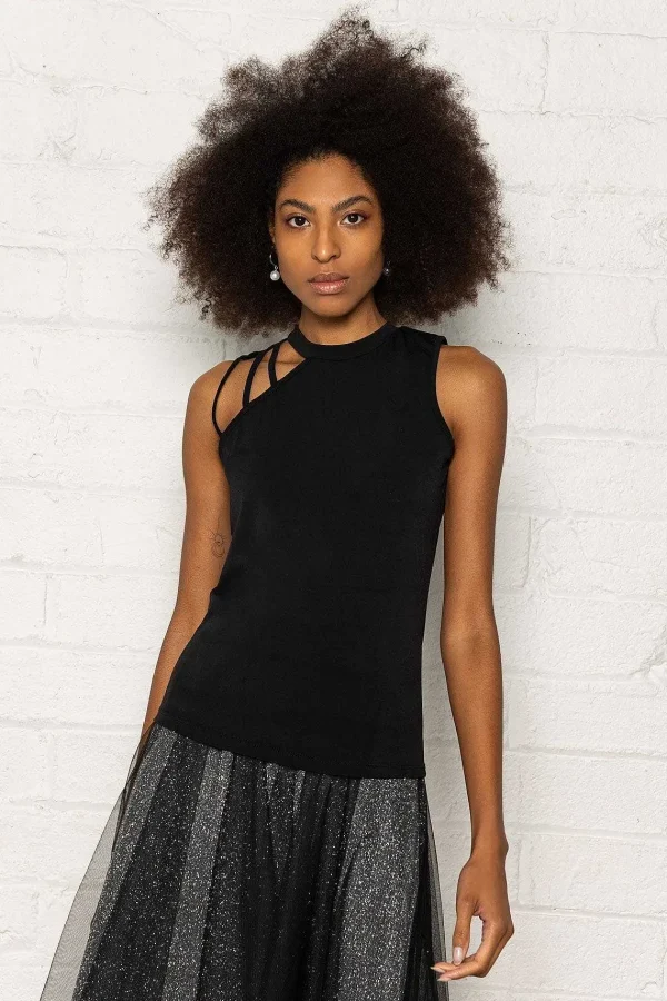Pala D'oro Sport Symone Top In Black*Women Tops & Blouses