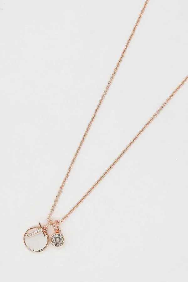 Cherish T Initial Necklace In Rose Gold* Teenager