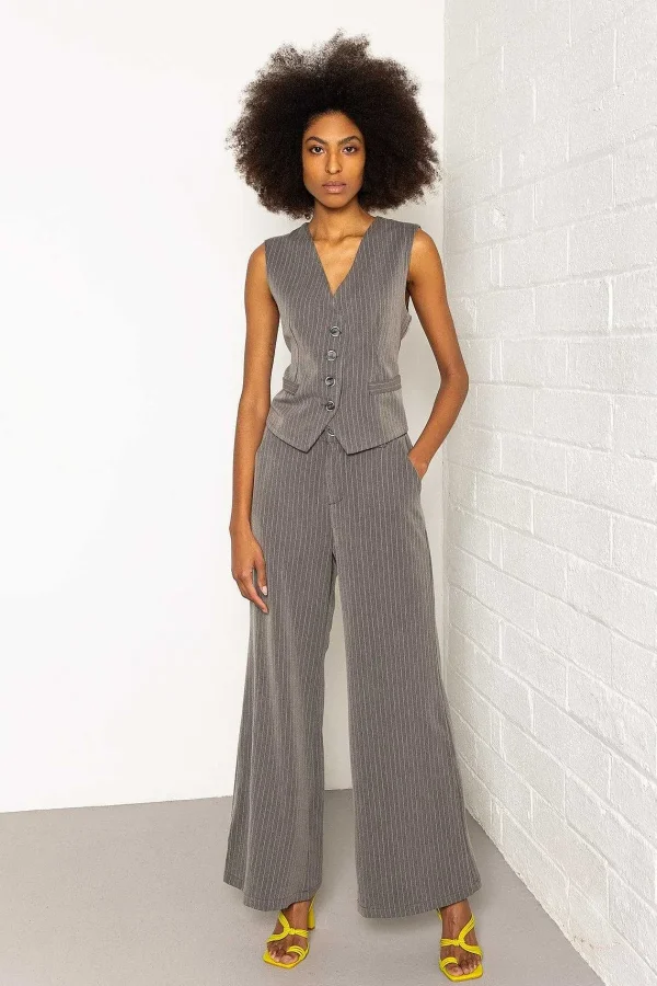 Pala D'oro Sport Tailored Waistcoat In Grey*Women Tops & Blouses