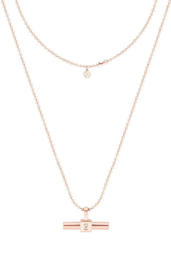Tipperary Crystal Jewellery T-Bar Pendant In Rose Gold* Boxed Gifts