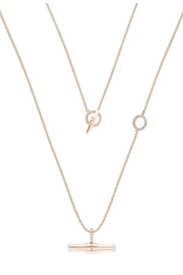 Tipperary Crystal Jewellery T-Bar Toggle Pendant In Rose Gold* Boxed Gifts