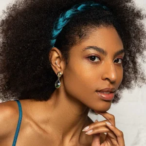 SOUL Accessories Teal Velvet Plaited Hairband* Hair Bands