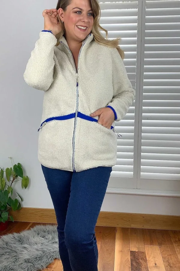 Ulla Popken Teddy Fleece Jacket*Women Hoodies & Sweatshirts