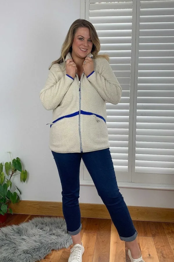 Ulla Popken Teddy Fleece Jacket*Women Hoodies & Sweatshirts