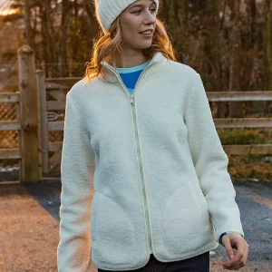 Kelly & Grace Weekend Teddy Full Zip Jacket In Ecru*Women Coats & Jackets