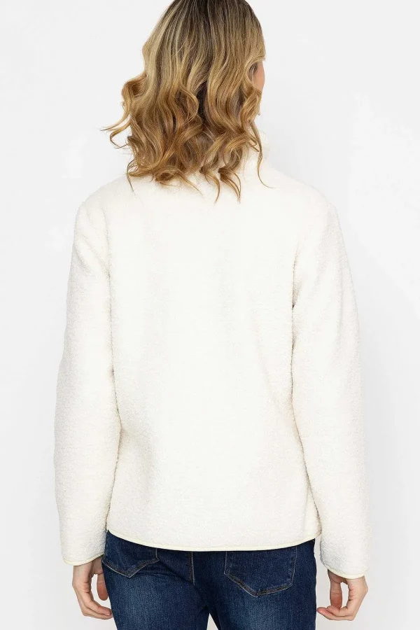 Kelly & Grace Weekend Teddy Full Zip Jacket In Ecru*Women Coats & Jackets