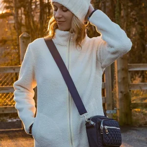 Kelly & Grace Weekend Teddy Full Zip Jacket In Ecru*Women Coats & Jackets