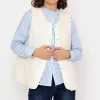 Kelly & Grace Weekend Teddy Gilet In Ecru*Women Coats & Jackets