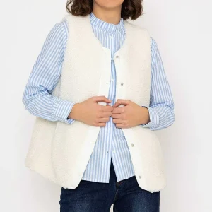Kelly & Grace Weekend Teddy Gilet In Ecru*Women Coats & Jackets