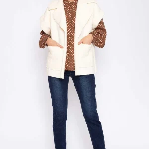 Rowen Avenue Teddy Gilet In Ecru*Women Coats & Jackets