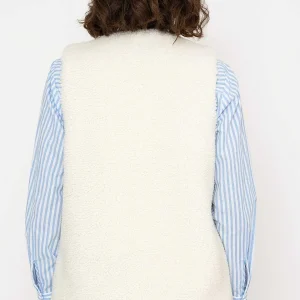Kelly & Grace Weekend Teddy Gilet In Ecru*Women Coats & Jackets