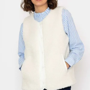 Kelly & Grace Weekend Teddy Gilet In Ecru*Women Coats & Jackets