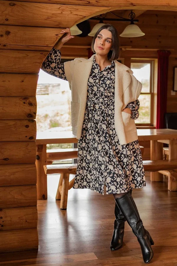 Rowen Avenue Teddy Gilet In Ecru*Women Coats & Jackets