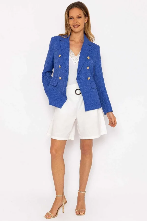 Rowen Avenue Textured Blazer In Dark Blue*Women Blazers