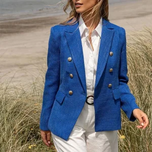Rowen Avenue Textured Blazer In Dark Blue*Women Blazers