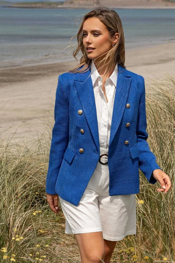 Rowen Avenue Textured Blazer In Dark Blue*Women Blazers