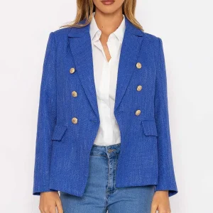 Rowen Avenue Textured Blazer In Dark Blue*Women Blazers