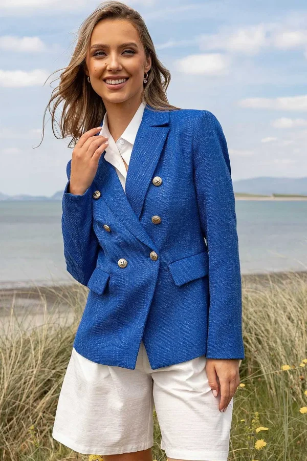 Rowen Avenue Textured Blazer In Dark Blue*Women Blazers